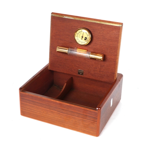 320 - An Elie Bleu French walnut humidor, 24cms wide.