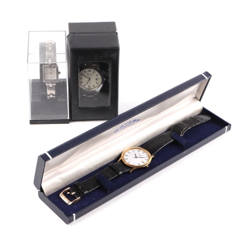 398 - A group of six boxed gentlemen's and ladies fashion watches to include Accurist, Rotary and Limit.