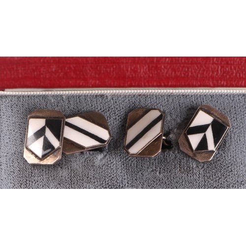 466 - A pair of Penhaligon's London silver knot cufflinks, boxed; together with a pair of Armour Winston s... 