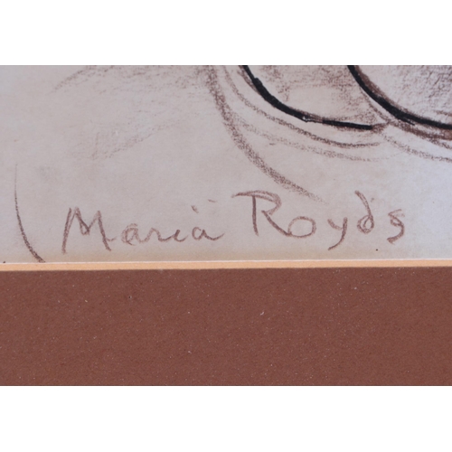 93 - Maria Royds - Study of a Nude - signed lower left, framed & glazed, 23 by 29cms