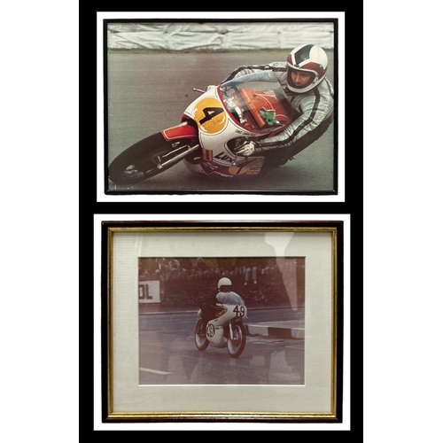 104 - Classic Motorcycle Racing Interest - a large format coloured photograph of Dave Simmons on a Kawasak... 