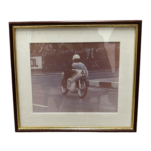 104 - Classic Motorcycle Racing Interest - a large format coloured photograph of Dave Simmons on a Kawasak... 