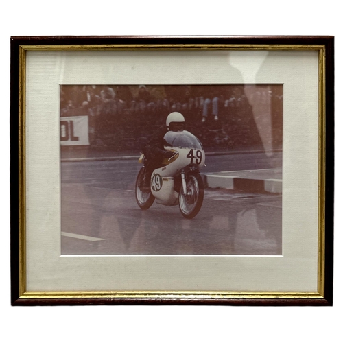 104 - Classic Motorcycle Racing Interest - a large format coloured photograph of Dave Simmons on a Kawasak... 