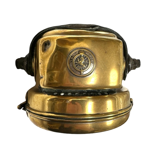 21 - A Veteran period Lucas King of the Road brass acetylene motorcycle headlamp, no. 320, approx 12cms d... 