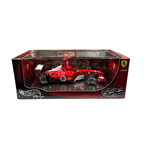 35 - A Hotwheels 1:18 scale Ferrari Michael Schumacher World Champion Limited Edition diecast model comme... 