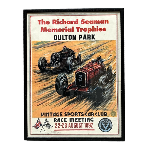 50 - A Vintage Sports-Car Club race meeting at Oulton Park 22-23 August 1992 poster featuring the Richard... 