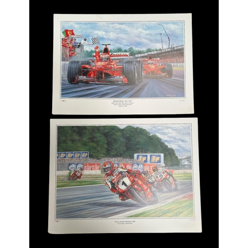 53 - After John Saunders (modern British) - assorted colour Motor Sport prints including the Glover Troph... 