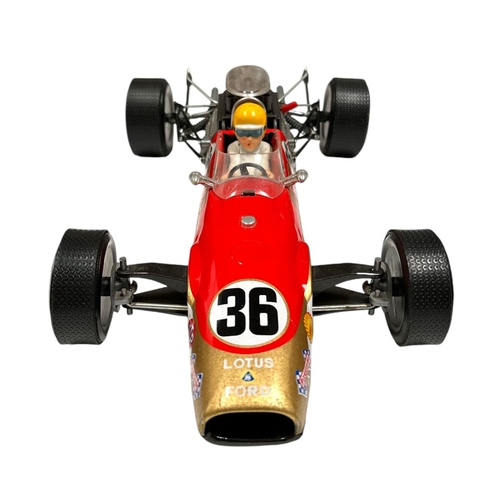 59 - A 1970's Junior Products (Japan) tinplate battery operated Lotus 49 Ford F-1 Formula Racing Car cons... 