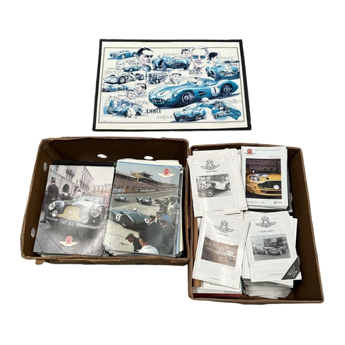 68 - Aston Martin interest:  A selection of Aston Martin ephemera including Dennis Simon, a montage print... 