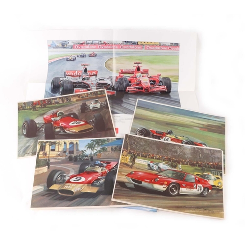 86 - A quantity of assorted Michael Turner and James Dugdale prints and posters, the majority of Motor Sp... 