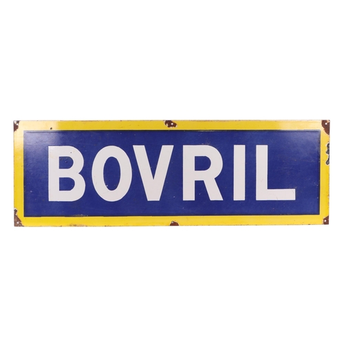 90 - A good quality late 1970's reproduction enamel advertising sign - BOVRIL - 92 by 30cms.