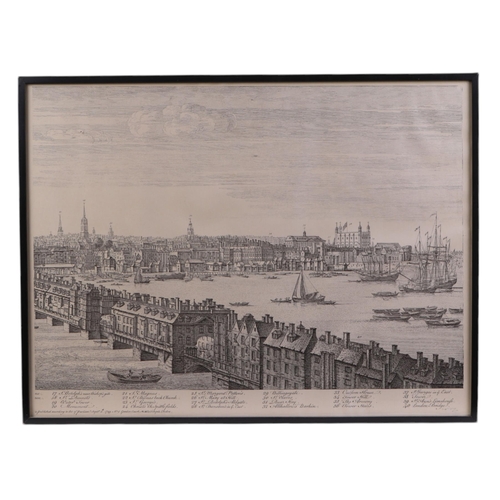 168 - A set of ten black & white prints taken from the 18th century Perspective Views of cities and Chief ... 