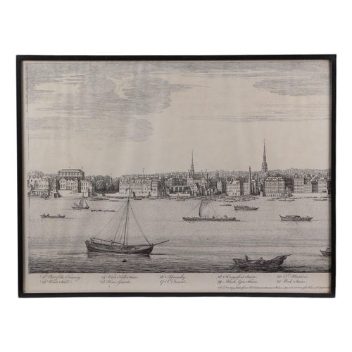 168 - A set of ten black & white prints taken from the 18th century Perspective Views of cities and Chief ... 