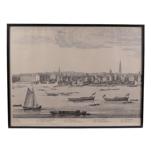 168 - A set of ten black & white prints taken from the 18th century Perspective Views of cities and Chief ... 