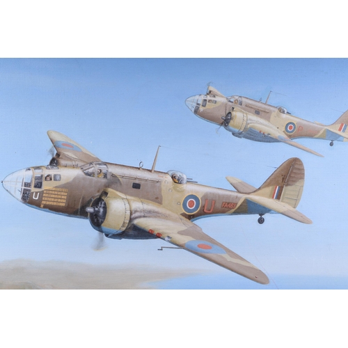 174 - Richards (20th century British) - Study of Two Bristol Beaufort RAF Planes - signed lower right, 76 ... 