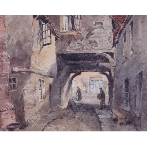 209 - William James Boddy (1832-1911) - A Courtyard at Windsor - signed & dated 1901 lower left, watercolo... 