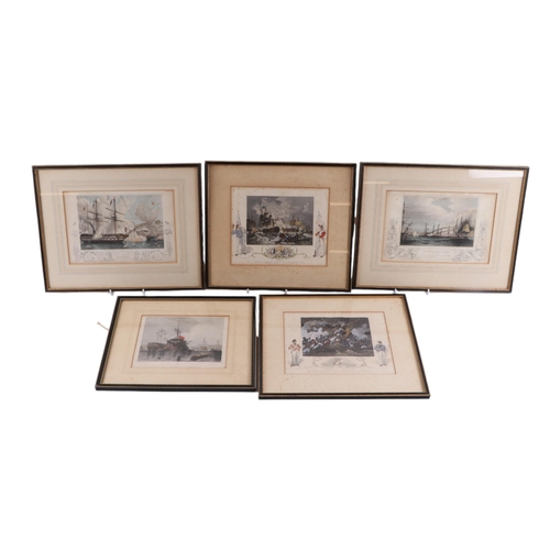 233 - A group of Naval related 19th century coloured engravings and prints, to include Admiral Duncan's Vi... 