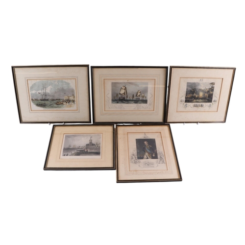 233 - A group of Naval related 19th century coloured engravings and prints, to include Admiral Duncan's Vi... 