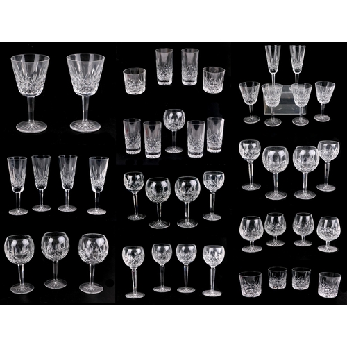 249 - A large quantity of Waterford Lismore crystal to include champagne flutes, hock glasses, wine glasse... 