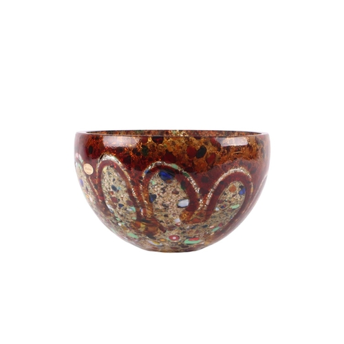 250 - A Murano millefiori glass bowl, with original sticker, 23cms diameter.