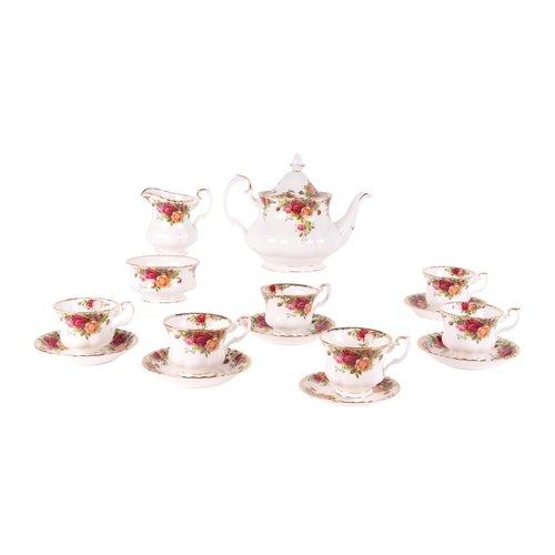 255 - A Royal Albert Country Roses pattern tea and coffee set.