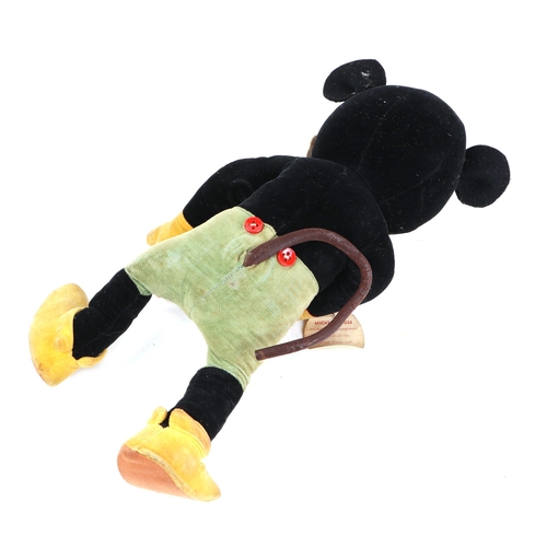 33 - A Dean's Rag Book Mickey Mouse figure, 35cms high; together with Pluto (2).