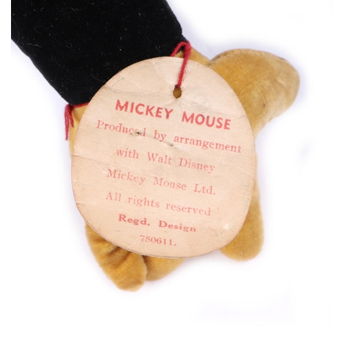 33 - A Dean's Rag Book Mickey Mouse figure, 35cms high; together with Pluto (2).