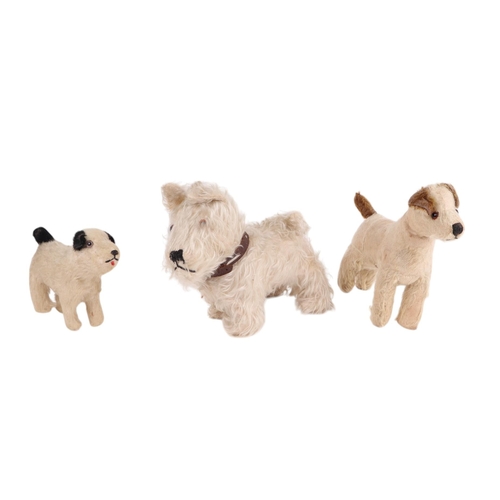 35 - A quantity of vintage plush toys to include a Merrythought dog; a Dean's Rag Book dog; a Nora Wellin... 