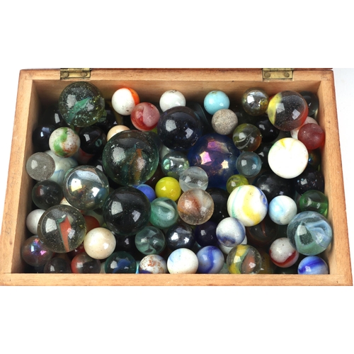 37 - A quantity of vintage marbles.