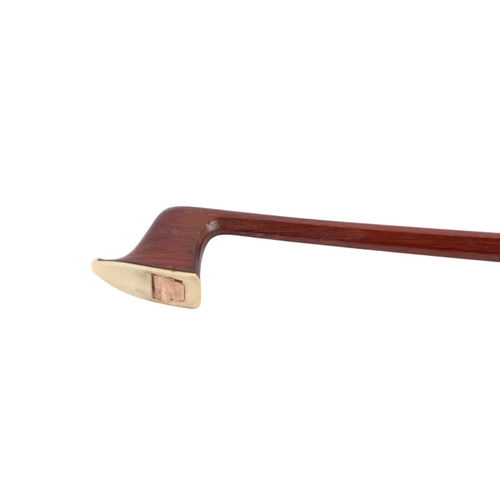 92 - A one-piece back violin and bow, 59cms long.