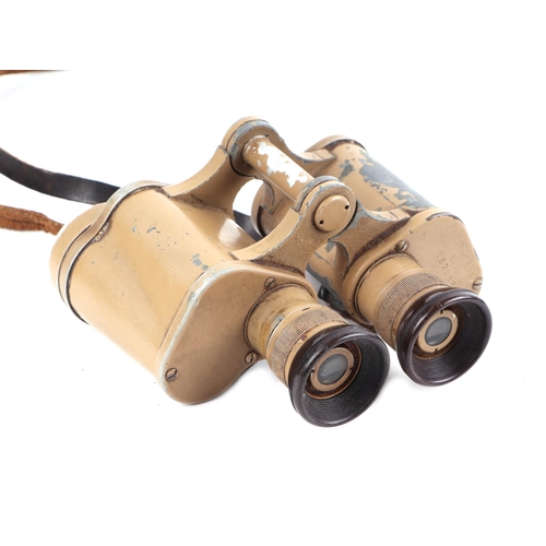 96 - A pair of Dienstglas 6x30 field glasses, numbered 282283; together with a cased pair of binoculars; ... 