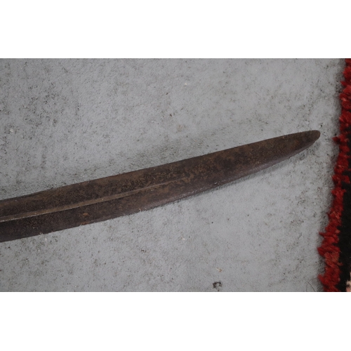 115 - An Indian Tulwar sword having a Turkish style Kilij shaped blade, possibly late 18th / 19th century.... 