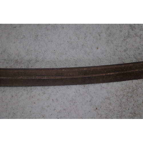 115 - An Indian Tulwar sword having a Turkish style Kilij shaped blade, possibly late 18th / 19th century.... 