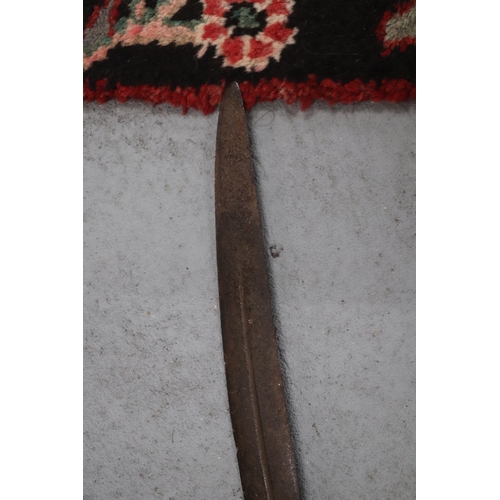 115 - An Indian Tulwar sword having a Turkish style Kilij shaped blade, possibly late 18th / 19th century.... 