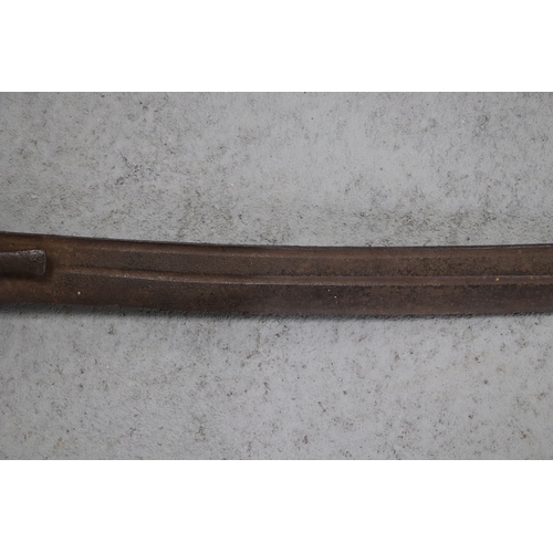 115 - An Indian Tulwar sword having a Turkish style Kilij shaped blade, possibly late 18th / 19th century.... 