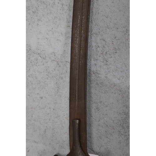 115 - An Indian Tulwar sword having a Turkish style Kilij shaped blade, possibly late 18th / 19th century.... 