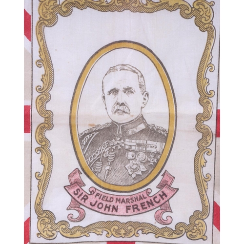 101 - Boer War interest.  A handkerchief featuring Lord Kitchener, 32 by 32cms; together with another feat... 