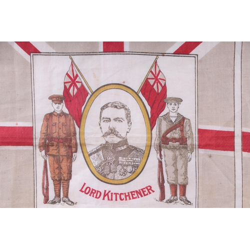 101 - Boer War interest.  A handkerchief featuring Lord Kitchener, 32 by 32cms; together with another feat... 