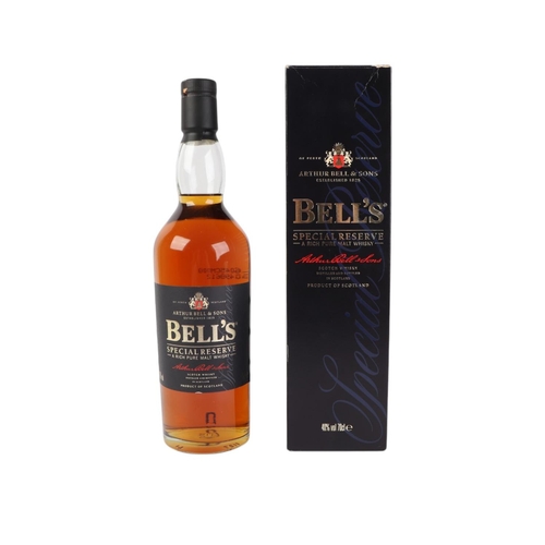 A bottle of Bells Special Reserve Malt whisky, 70cm, boxed.