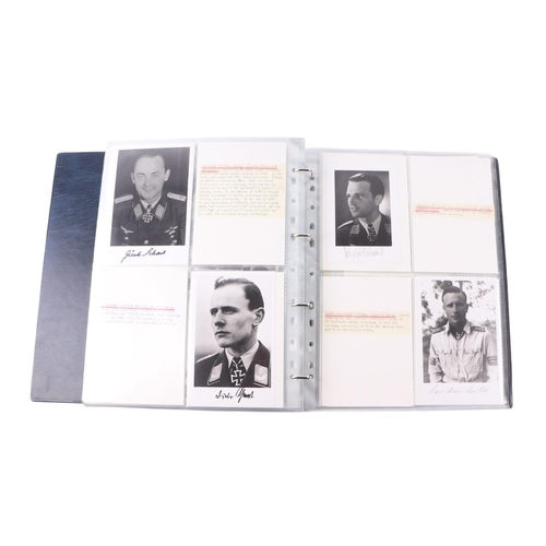 107 - The Luftwaffe Fighter Aces Collection original autographed photographs of WWII German fighter pilots... 