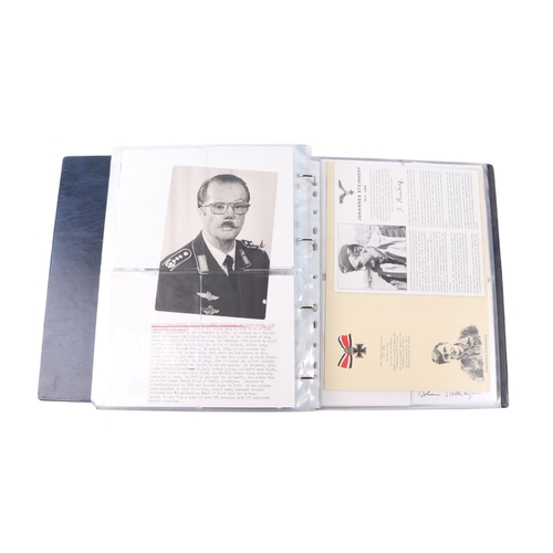 107 - The Luftwaffe Fighter Aces Collection original autographed photographs of WWII German fighter pilots... 