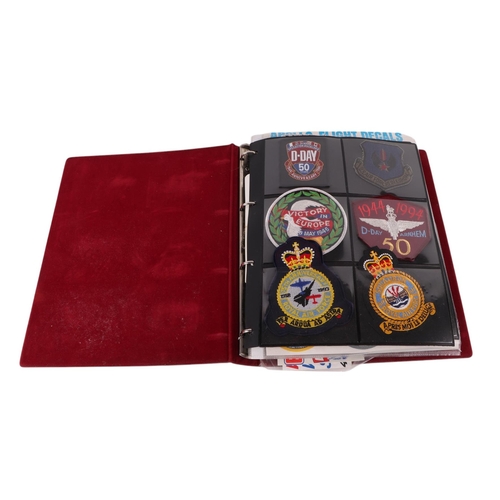 108 - A large collection of vintage Airforce and Army cloth patches, American Space Mission patches and de... 