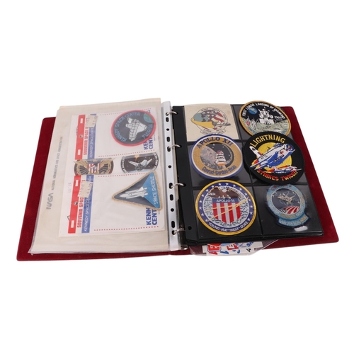 108 - A large collection of vintage Airforce and Army cloth patches, American Space Mission patches and de... 