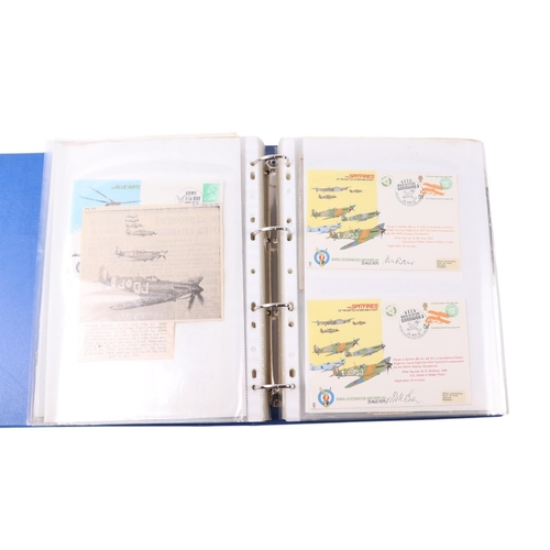 12 - Aeronautical interest:  An album containing 1970's signed First Day Covers including Red Arrows, Fly... 