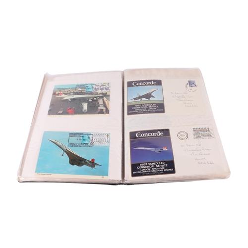 13 - Concorde interest:  A large unique collection of Concorde ephemera containing many signed Brian Trub... 