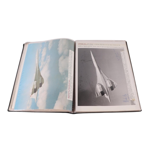 13 - Concorde interest:  A large unique collection of Concorde ephemera containing many signed Brian Trub... 