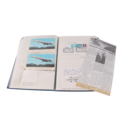 13 - Concorde interest:  A large unique collection of Concorde ephemera containing many signed Brian Trub... 