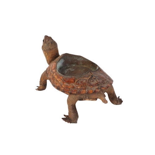 1624 - Taxidermy.  A Victorian novelty terrapin ashtray, 13.5cms long.