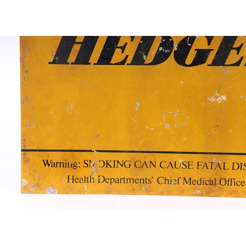 1645 - An original double sided painted tin advertising sign 'BENSON & HEDGES', 45 by 61cms.