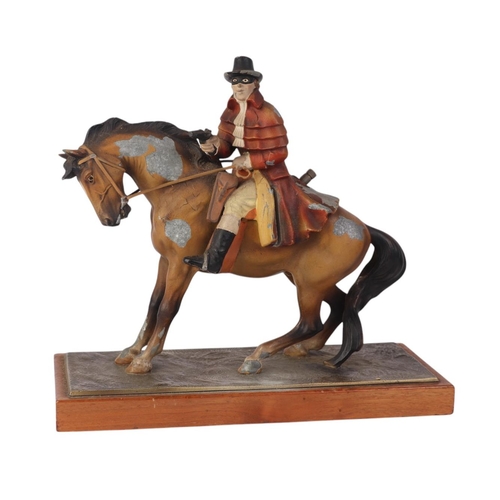 1647 - An early 20th century Austrian cold painted spelter figural match striker in the form of Dick Turpin... 